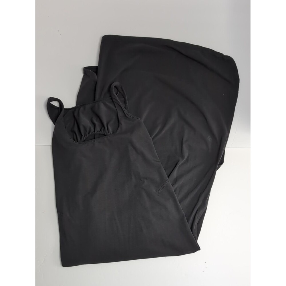 Lululemon Pima Cotton Open-Back Midi Dress Black